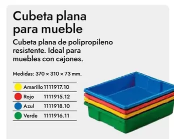 Oferta de Cubeta Plana Para Mueble en Abacus