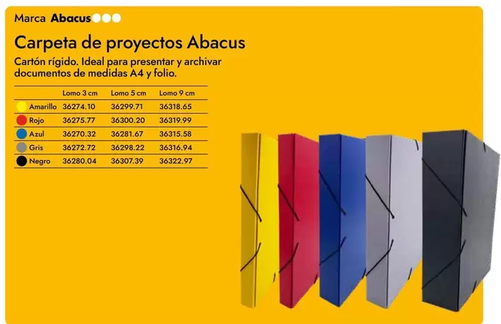 Oferta de Abacus - Carpeta De Proyectos en Abacus