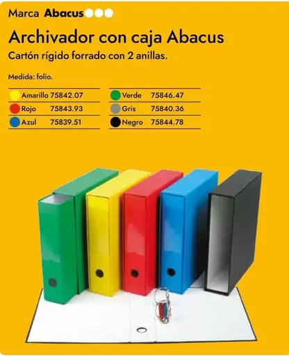 Oferta de Abacus - Archivador Con Caja  en Abacus
