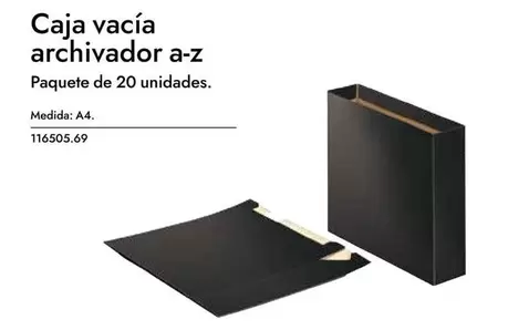 Oferta de Caja Vacía Archivador A-Z en Abacus