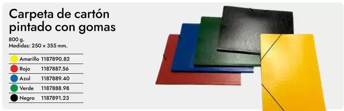 Oferta de Carpeta De Cartón Pintado Con Gomas en Abacus