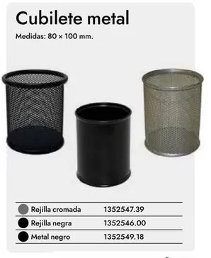 Oferta de Cubilete Metal en Abacus