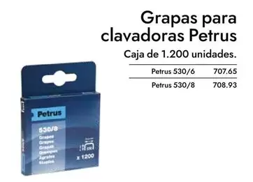 Oferta de Petrus - Grapas Para Clavadoras en Abacus
