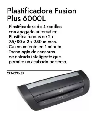Oferta de Fusion - Plastificadora  Plus 6000L en Abacus