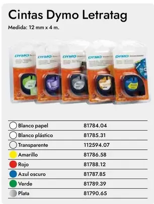 Oferta de Dymo - Cintas Letratag en Abacus