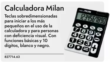 Oferta de Milán - Calculadora en Abacus