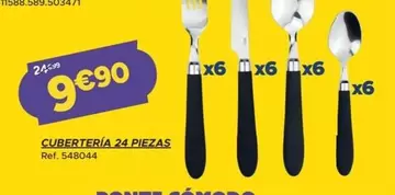 Oferta de Cubertería 24 Piezas por 9,9€ en GiFi