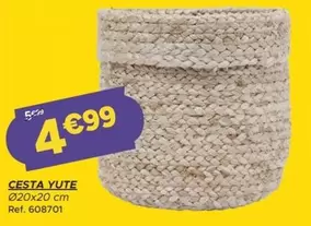 Oferta de Cesta Yute por 4,99€ en GiFi