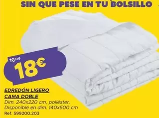 Oferta de DIM - Edredon Ligero Cama Doble por 18€ en GiFi