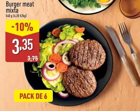 Oferta de Burger Meat Mixta por 3,35€ en ALDI