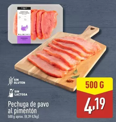 Oferta de Pechuga De Pavo Al Pimenton por 4,19€ en ALDI