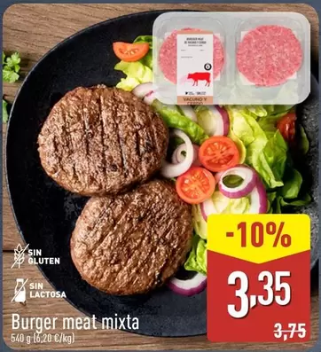Oferta de Mixta - Burger Meat por 3,35€ en ALDI