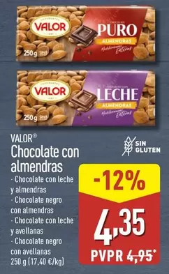 Oferta de Valor - Chocolate Con Almendras por 4,35€ en ALDI