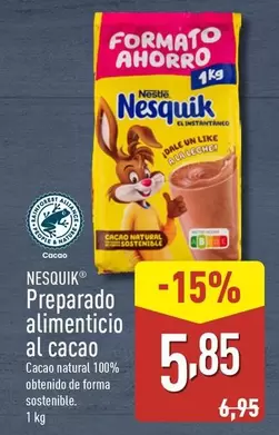 Oferta de Nesquik - Preparado Alimenticio Al Cacao por 5,85€ en ALDI