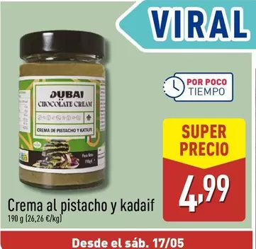 Oferta de Crema Al Pistacho Y Kadaif por 4,99€ en ALDI