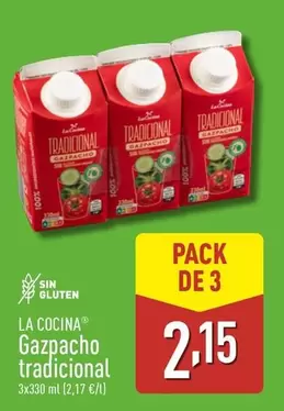 Oferta de La Cocina - Gazpacho Tradicional por 2,15€ en ALDI