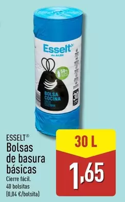 Oferta de Esselt - Bolsas De Basura Basicas por 1,65€ en ALDI