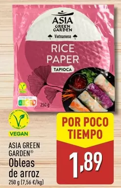 Oferta de Asia Green Garden - Obleas De Arroz por 1,89€ en ALDI