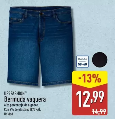 Oferta de Up2fashion - Bermuda Vaquera por 12,99€ en ALDI