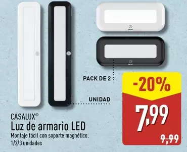 Oferta de Casalux - Luz De Armario Led por 7,99€ en ALDI