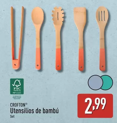 Oferta de Crofton - Utensilios De Bambú  por 2,99€ en ALDI