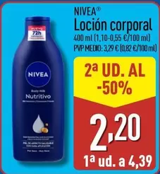 Oferta de Nivea - Locion Corporal por 4,39€ en ALDI