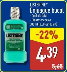 Oferta de Listerine - Enjuague Bucal por 4,39€ en ALDI