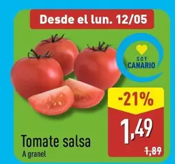 Oferta de Tomate Salsa por 1,49€ en ALDI