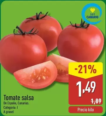 Oferta de Tomate Salsa por 1,49€ en ALDI