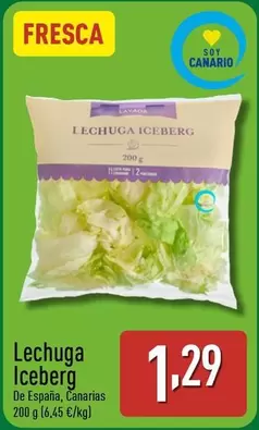 Oferta de Lechuga Iceberg por 1,29€ en ALDI