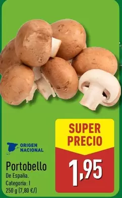 Oferta de Portobello por 1,95€ en ALDI