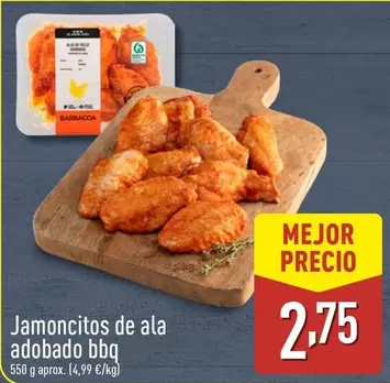 Oferta de Jamoncitos De Ala Adobado BBQ por 2,75€ en ALDI