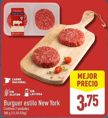 Oferta de Burguer Estilo New York por 3,75€ en ALDI