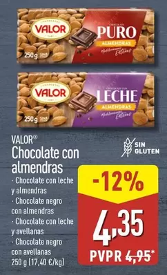 Oferta de Valor - Chocolate Con Almendras por 4,35€ en ALDI