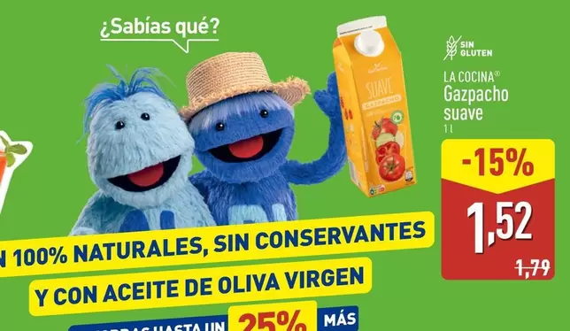 Oferta de La Cocina - Gazpacho Suave por 1,52€ en ALDI