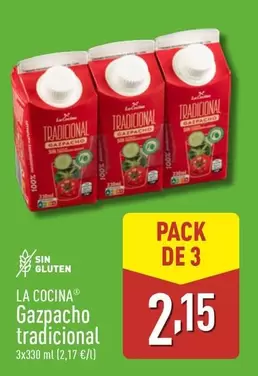 Oferta de La Cocina - Gazpacho Tradicional por 2,15€ en ALDI
