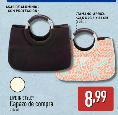 Oferta de Live In Style - Capazo De Compra por 8,99€ en ALDI