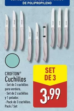 Oferta de Crofton - Cuchillos por 3,99€ en ALDI