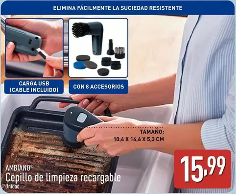 Oferta de Ambiano - Cepillo De Limpieza Recargable por 15,99€ en ALDI