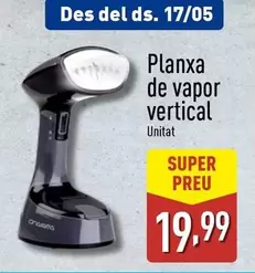 Oferta de Ds - Planxa De Vapor Vertical por 19,99€ en ALDI