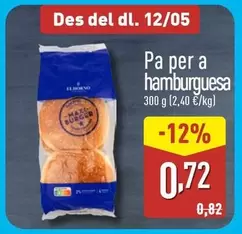 Oferta de Pa Per A Hamburguesa por 0,72€ en ALDI