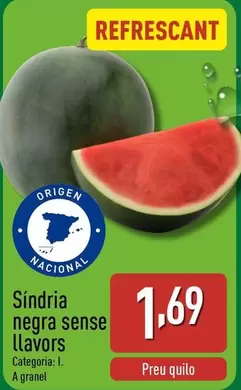Oferta de Síndria Negra Sense Llavors  por 1,69€ en ALDI