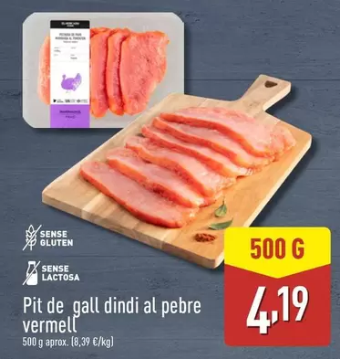 Oferta de Pit De Gall Dindi Al Pebre Vermell por 4,19€ en ALDI