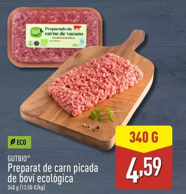 Oferta de Gutbio - Preparat De Carn Picada De Boví Ecològica por 4,59€ en ALDI