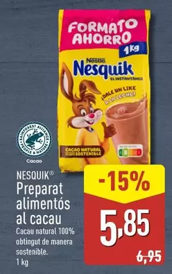 Oferta de Nesquik - Preparat Alimentos Al Cacau por 5,85€ en ALDI