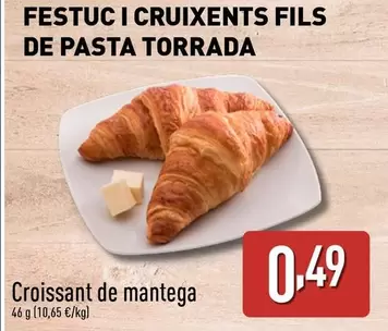 Oferta de Croissant De Mantega por 0,49€ en ALDI