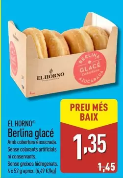 Oferta de El Horno - Berlina Glace por 1,35€ en ALDI