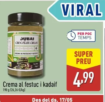 Oferta de Ds - Crema Al Festuc I Kadaif por 4,99€ en ALDI