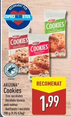Oferta de Arizona - Cookies por 1,99€ en ALDI