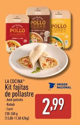 Oferta de La Cocina - Kit Fajitas De Pollastre por 2,99€ en ALDI